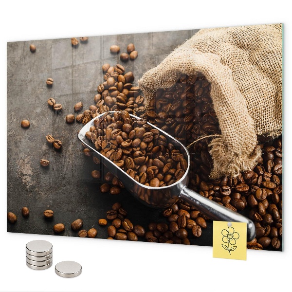 Lavagna magnetica Una confezione di caffè fresco