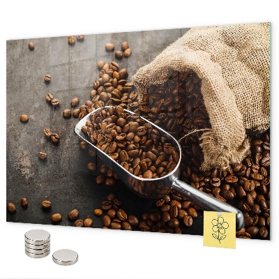 Lavagna magnetica Una confezione di caffè fresco