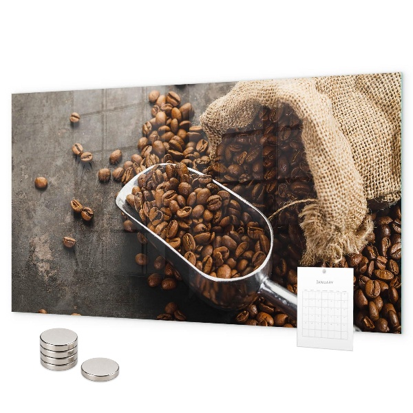 Lavagna magnetica Una confezione di caffè fresco