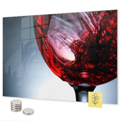Lavagna magnetica per calamite bicchiere di vino
