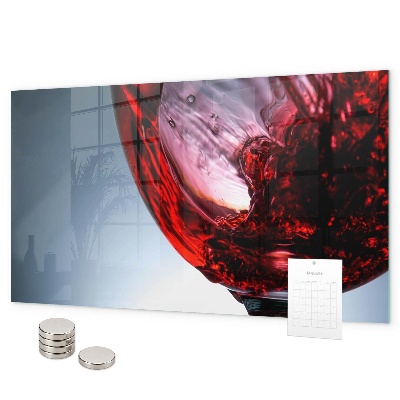 Lavagna magnetica per calamite bicchiere di vino