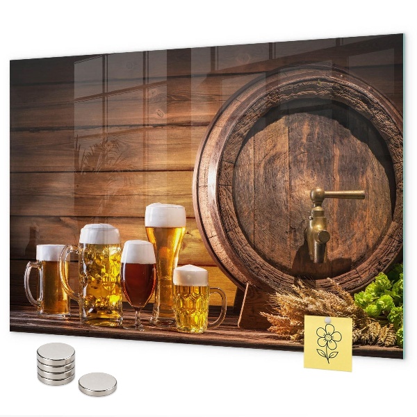 Lavagna magnetica Un barile di birra