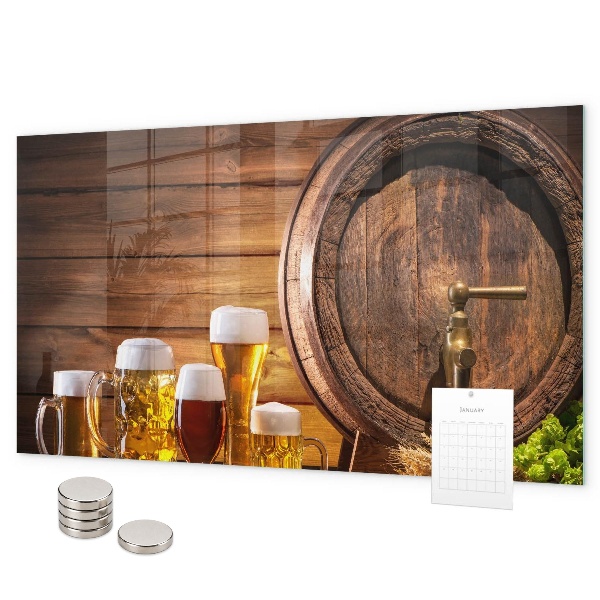 Lavagna magnetica Un barile di birra