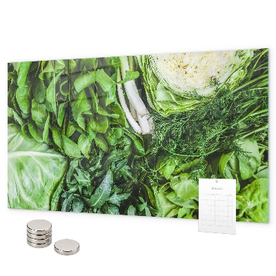 Lavagna magnetica per calamite Verdure verdi