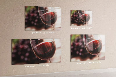 Lavagna magnetica Un bicchiere di vino rosso