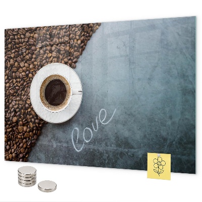 Lavagna magnetica per calamite Una tazza di caffè