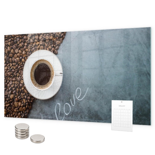 Lavagna magnetica per calamite Una tazza di caffè