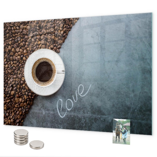 Lavagna magnetica per calamite Una tazza di caffè