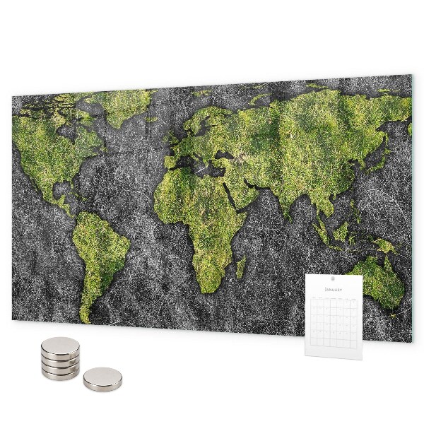 Lavagna magnetica per calamite Mappa del mondo