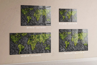 Lavagna magnetica per calamite Mappa del mondo