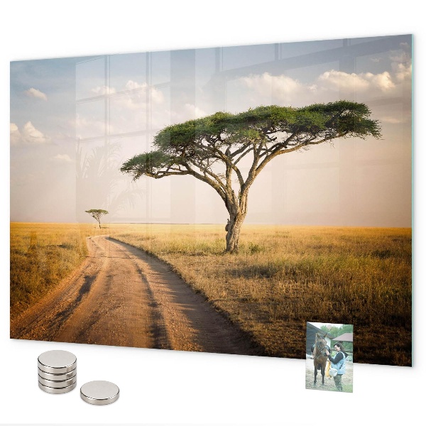 Lavagna magnetica per calamite paesaggio africano