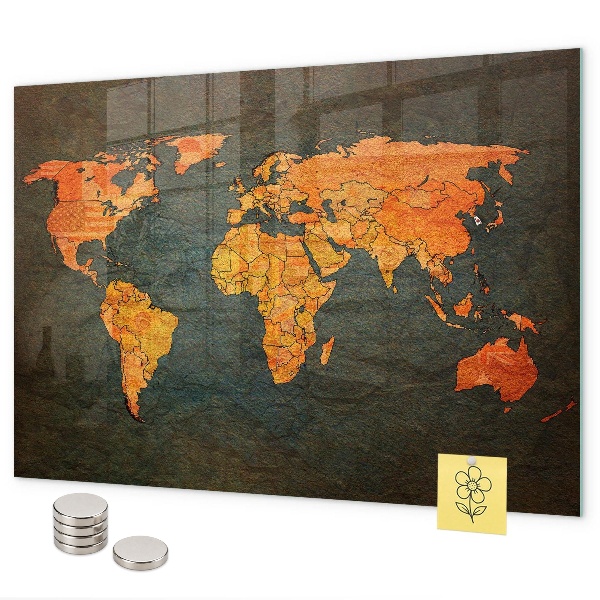 Lavagna magnetica Mappa del mondo