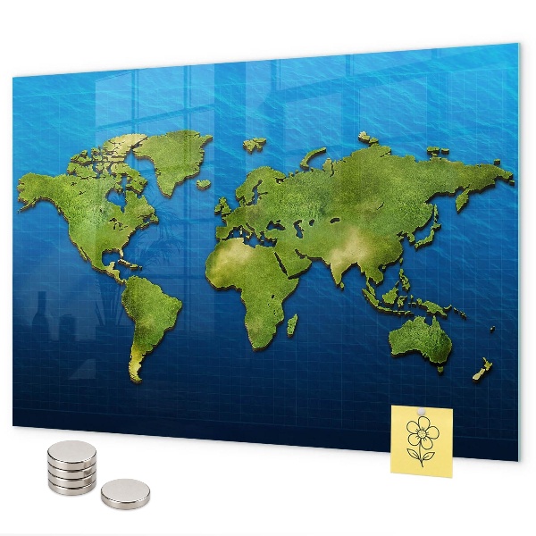 Lavagna magnetica Mappa del mondo