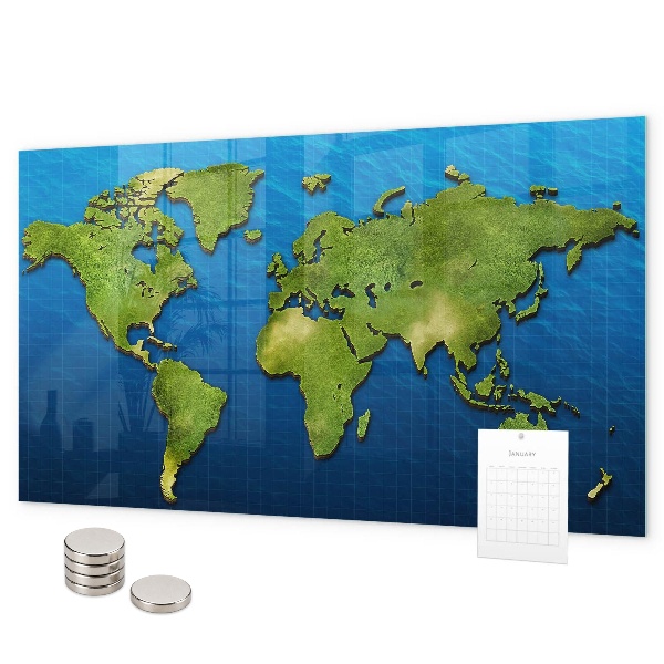 Lavagna magnetica Mappa del mondo