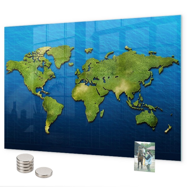 Lavagna magnetica Mappa del mondo