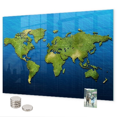 Lavagna magnetica Mappa del mondo