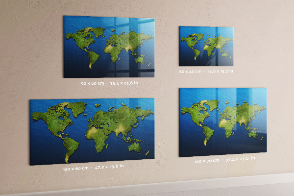 Lavagna magnetica Mappa del mondo