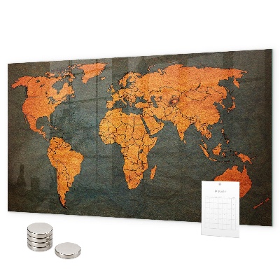Lavagna magnetica Mappa del mondo