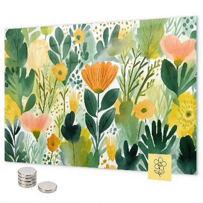 Lavagna magnetica Fiori ad acquerello