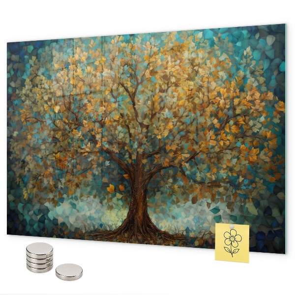 Lavagna magnetica per calamite Albero mosaico