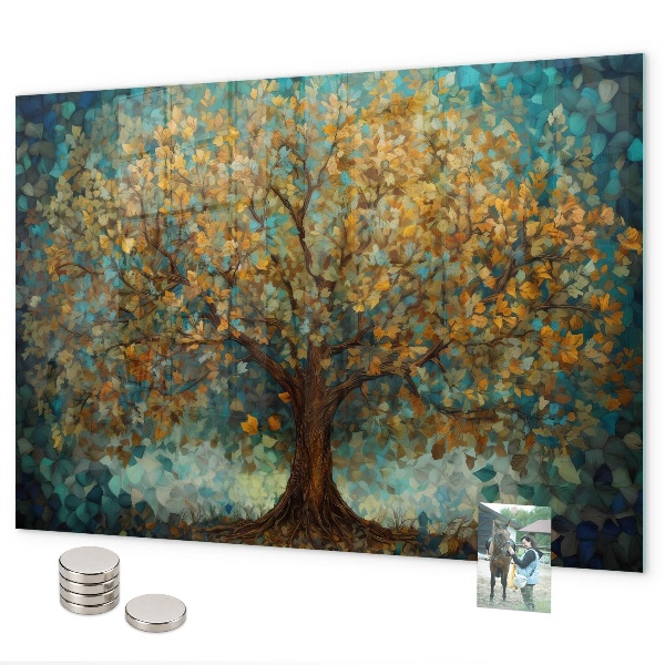 Lavagna magnetica per calamite Albero mosaico