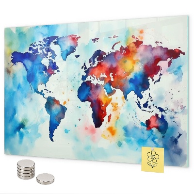 Lavagna magnetica Mappa dipinta