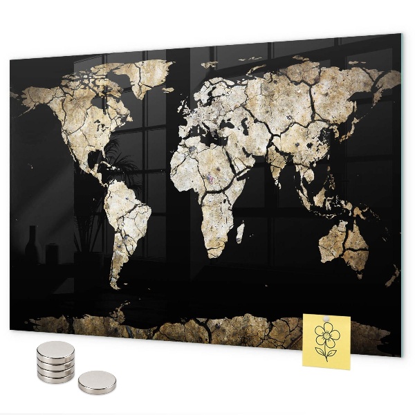 Lavagna magnetica per calamite Mappa mondiale della siccità