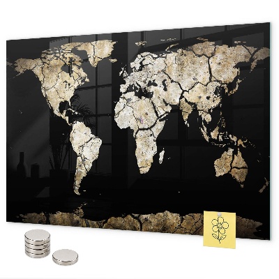 Lavagna magnetica per calamite Mappa mondiale della siccità