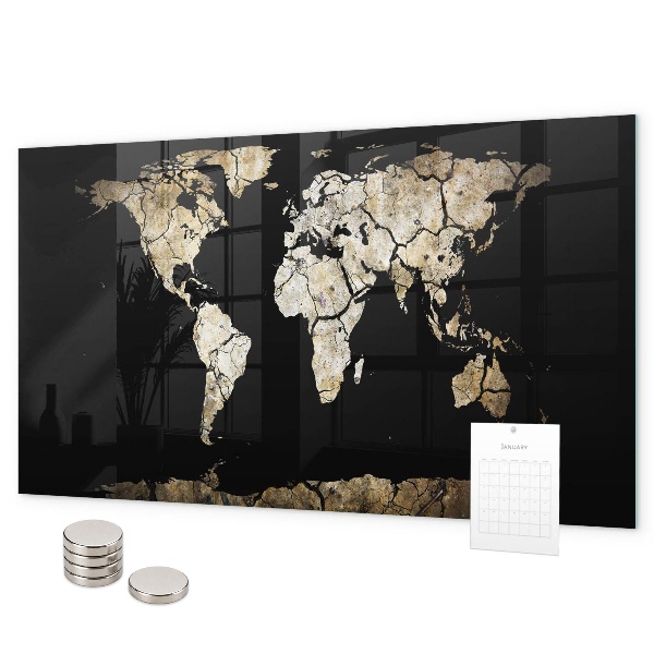 Lavagna magnetica per calamite Mappa mondiale della siccità
