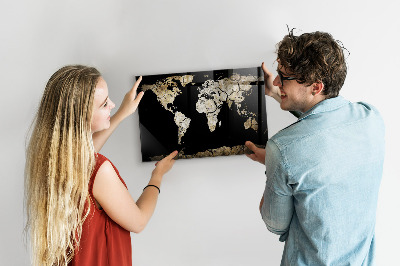 Lavagna magnetica per calamite Mappa mondiale della siccità
