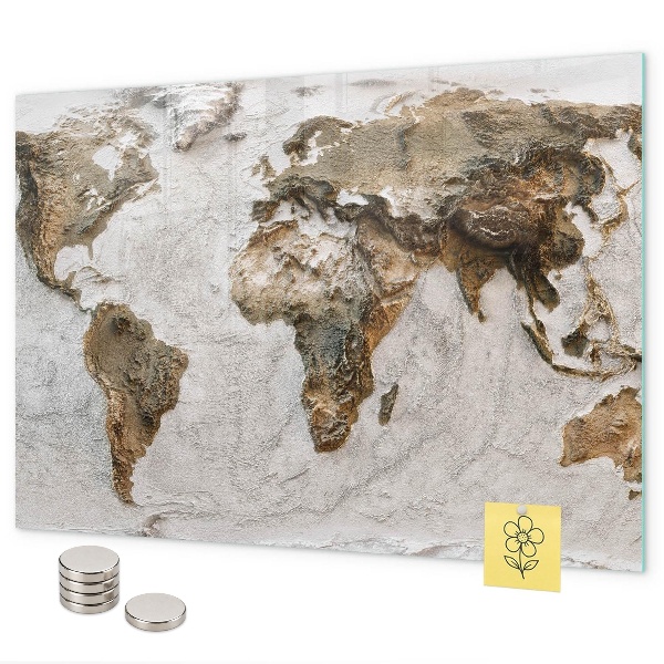 Lavagna magnetica Vecchia mappa del mondo