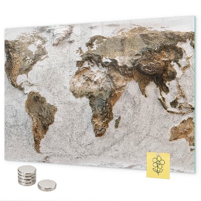 Lavagna magnetica Vecchia mappa del mondo