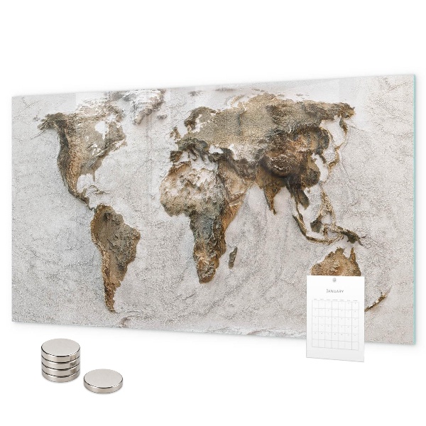 Lavagna magnetica Vecchia mappa del mondo