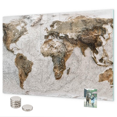Lavagna magnetica Vecchia mappa del mondo