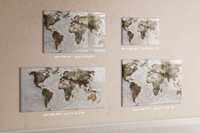 Lavagna magnetica Vecchia mappa del mondo