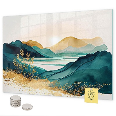 Lavagna magnetica per calamite paesaggio montano