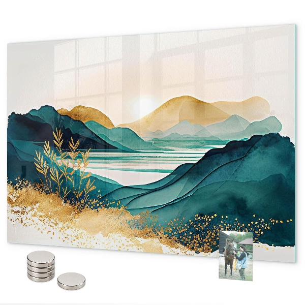 Lavagna magnetica per calamite paesaggio montano