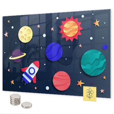 Lavagna magnetica per calamite Spazio per bambini