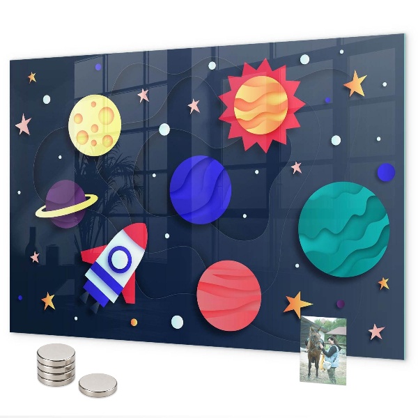 Lavagna magnetica per calamite Spazio per bambini