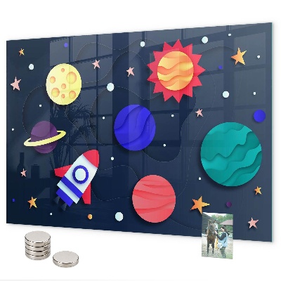 Lavagna magnetica per calamite Spazio per bambini