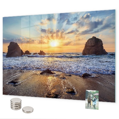Lavagna magnetica per calamite Tramonto sulla spiaggia