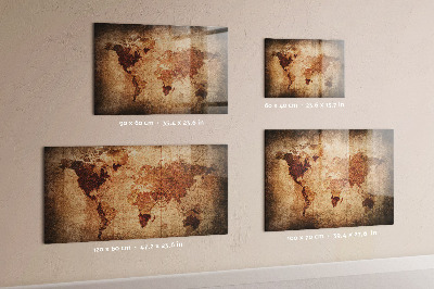 Lavagna magnetica Vecchia mappa del mondo