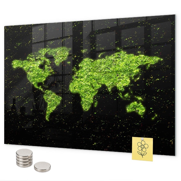 Lavagna magnetica Mappa del mondo