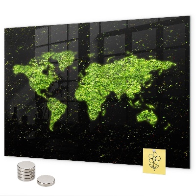 Lavagna magnetica Mappa del mondo
