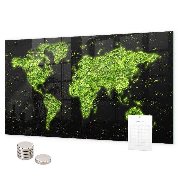 Lavagna magnetica Mappa del mondo