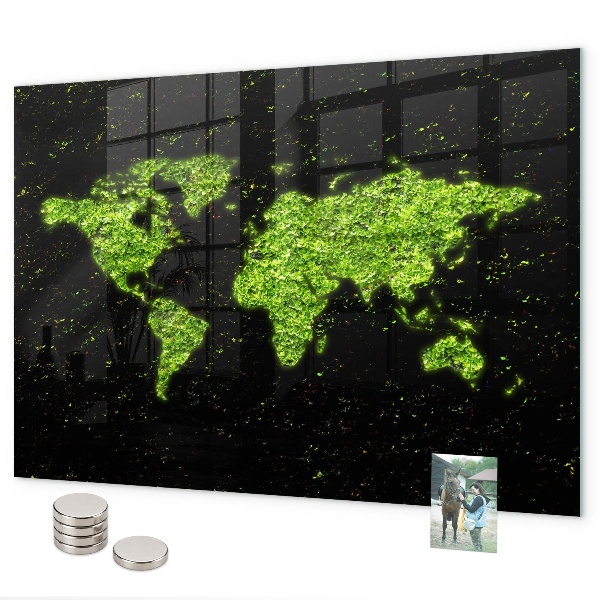 Lavagna magnetica Mappa del mondo