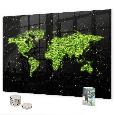 Lavagna magnetica Mappa del mondo