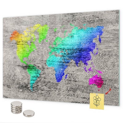 Lavagna magnetica Mappa del mondo