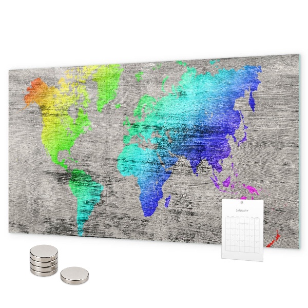 Lavagna magnetica Mappa del mondo