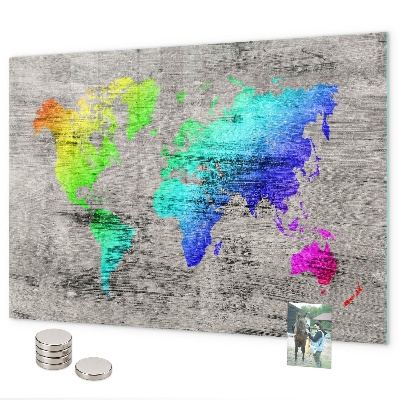 Lavagna magnetica Mappa del mondo